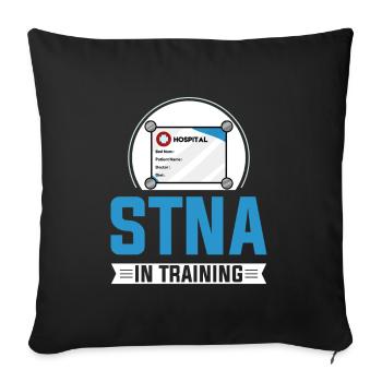 STNA Certified Nursing Assistant - Sofa pillowcase 17,3'' x 17,3'' (45 x 45 cm) - black - Front