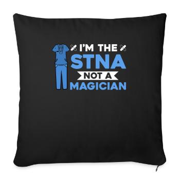 STNA Certified Nursing Assistant - Sofa pillowcase 17,3'' x 17,3'' (45 x 45 cm) - black - Front