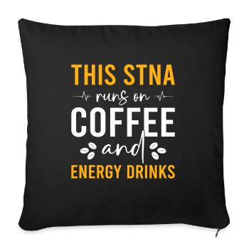STNA Certified Nursing Assistant - Sofa pillowcase 17,3'' x 17,3'' (45 x 45 cm) - black - Front