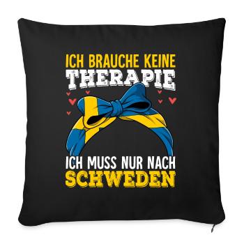 Schweden - Sofakissenbezug 45 x 45 cm - Schwarz - Vorne