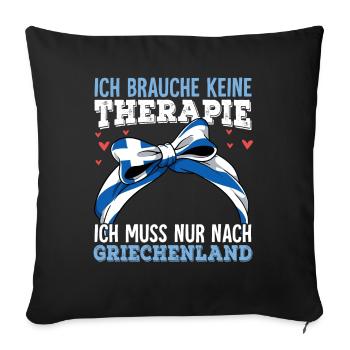Griechenland - Sofakissenbezug 45 x 45 cm - Schwarz - Vorne