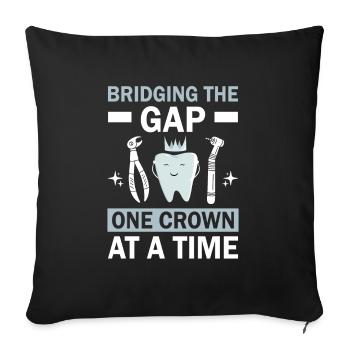 Dental Technician Dental Technician - Sofa pillowcase 17,3'' x 17,3'' (45 x 45 cm) - black - Front