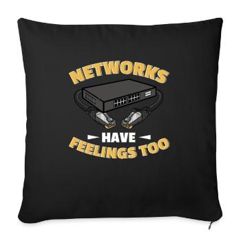 Network Administrator System Administrator Network - Sofa pillowcase 17,3'' x 17,3'' (45 x 45 cm) - black - Front