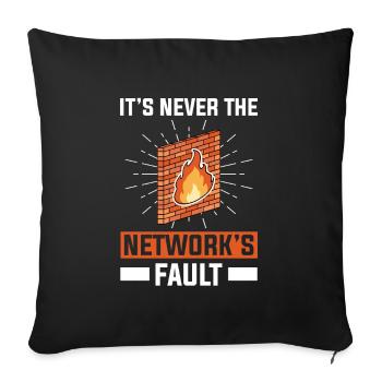 Network Administrator System Administrator Network - Sofa pillowcase 17,3'' x 17,3'' (45 x 45 cm) - black - Front