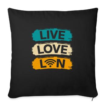 Network Administrator System Administrator Network - Sofa pillowcase 17,3'' x 17,3'' (45 x 45 cm) - black - Front