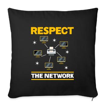 Network Administrator System Administrator Network - Sofa pillowcase 17,3'' x 17,3'' (45 x 45 cm) - black - Front