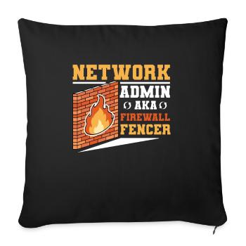 Network Administrator System Administrator Network - Sofa pillowcase 17,3'' x 17,3'' (45 x 45 cm) - black - Front