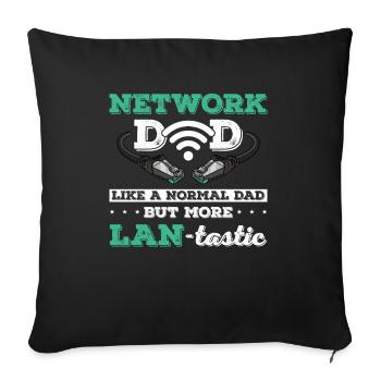 Network Administrator System Administrator Network - Sofa pillowcase 17,3'' x 17,3'' (45 x 45 cm) - black - Front