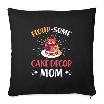 Cake Artist Décorateur de gâteaux Décorateur B - Housse de coussin décorative 45 x 45 cm - noir - Devant