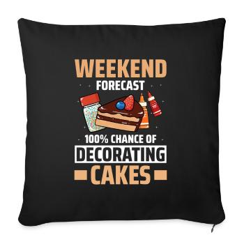 Cake Artist Cake Decorator Cake Decorator B - Sofa pillowcase 17,3'' x 17,3'' (45 x 45 cm) - black - Front