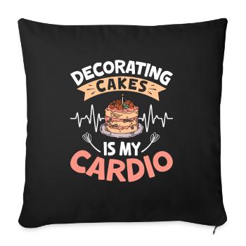 Cake Artist Cake Decorator Cake Decorator B - Sofa pillowcase 17,3'' x 17,3'' (45 x 45 cm) - black - Front