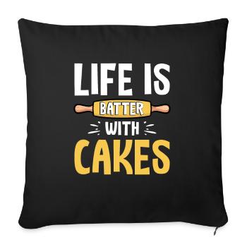 Cake Artist Cake Decorator Cake Decorator B - Sofa pillowcase 17,3'' x 17,3'' (45 x 45 cm) - black - Front