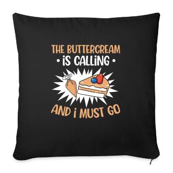 Cake Artist Cake Decorator Cake Decorator B - Housse de coussin décorative 45 x 45 cm - noir - Devant