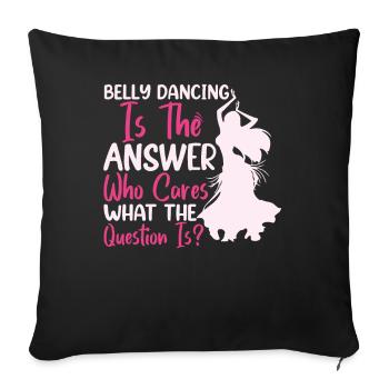 Citations de danse drôles Danseur drôle Raqs sharqi Swing - Housse de coussin décorative 45 x 45 cm - noir - Devant