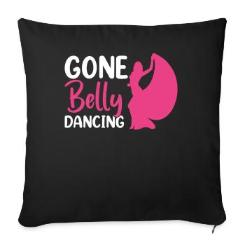 Citations de danse drôles Danseur drôle Raqs sharqi Swing - Housse de coussin décorative 45 x 45 cm - noir - Devant