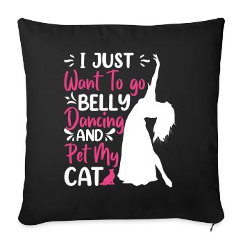 Funny Dance Quotes Funny Dancer Raqs sharqi Swing - Sofa pillowcase 17,3'' x 17,3'' (45 x 45 cm) - black - Front
