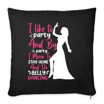 Funny Dance Quotes Funny Dancer Raqs sharqi Swing - Sofa pillowcase 17,3'' x 17,3'' (45 x 45 cm) - black - Front