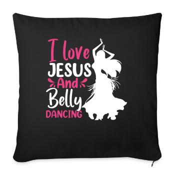 Belly Dancing Quotes Hop Dancer Funny Belly Dancer - Sofa pillowcase 17,3'' x 17,3'' (45 x 45 cm) - black - Front