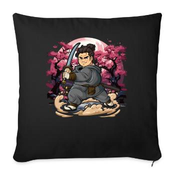 Samurai Men - Sofa pillowcase 17,3'' x 17,3'' (45 x 45 cm) - black - Front