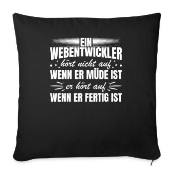 Flüsterer Lustiger Webentwickler Tech Geek - Sofakissenbezug 45 x 45 cm - Schwarz - Vorne