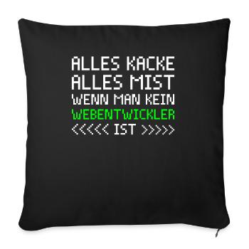 Webentwickler Projektmanager Webentwickler - Sofakissenbezug 45 x 45 cm - Schwarz - Vorne