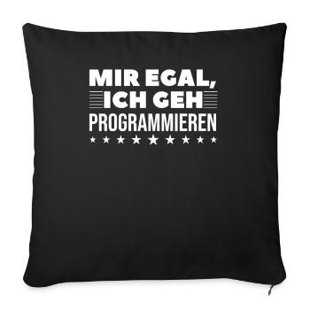 Webentwickler Programmierer Backend-Entwickler - Sofakissenbezug 45 x 45 cm - Schwarz - Vorne