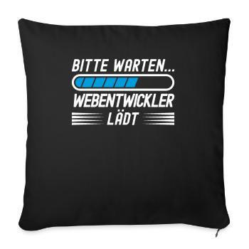 Webentwickler Programmierer UI/UX-Designer - Sofakissenbezug 45 x 45 cm - Schwarz - Vorne