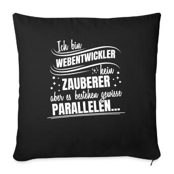 Webentwickler Programmierer Backend-Entwickler - Sofakissenbezug 45 x 45 cm - Schwarz - Vorne