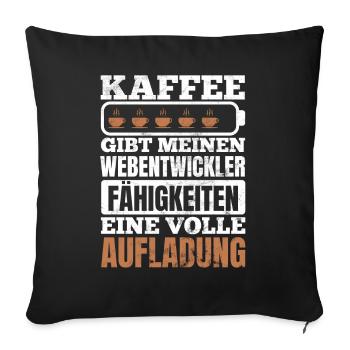 Webentwickler Programmierer Fullstack-Entwickler - Sofakissenbezug 45 x 45 cm - Schwarz - Vorne