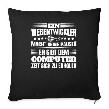 Webentwickler Programmierer UI/UX-Designer - Sofakissenbezug 45 x 45 cm - Schwarz - Vorne
