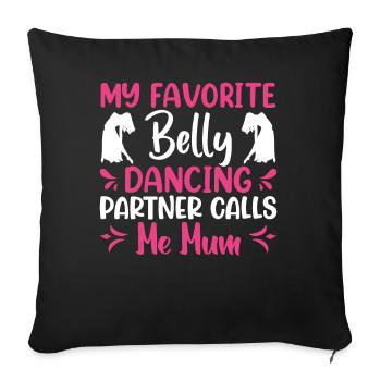 Citations de danse drôles Danseur drôle Raqs sharqi Swing - Housse de coussin décorative 45 x 45 cm - noir - Devant