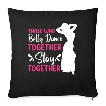 Funny Dance Quotes Funny Dancer Raqs sharqi Swing - Sofa pillowcase 17,3'' x 17,3'' (45 x 45 cm) - black - Front