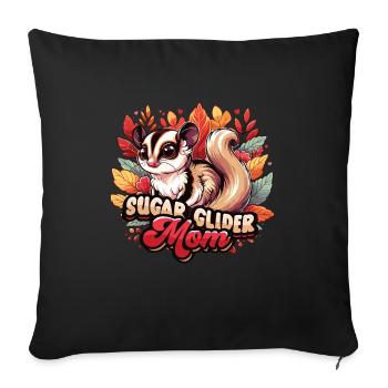 Australian Sugar Glider Short-headed Gliders - Sofa pillowcase 17,3'' x 17,3'' (45 x 45 cm) - black - Front