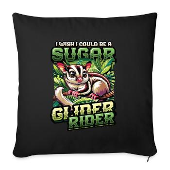 Australian Sugar Glider Short-headed Gliders - Sofa pillowcase 17,3'' x 17,3'' (45 x 45 cm) - black - Front