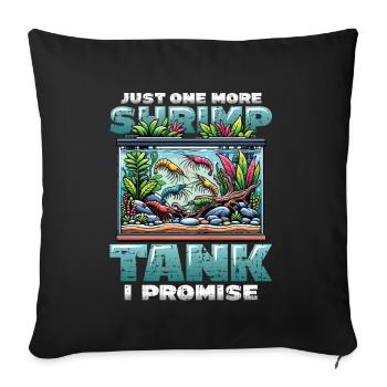 Éleveur de crevettes Aquarium de crevettes - Housse de coussin décorative 45 x 45 cm - noir - Devant