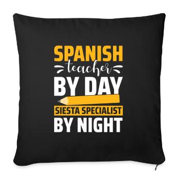 Spanish Teacher Maestra Bilingual Teacher - Sofa pillowcase 17,3'' x 17,3'' (45 x 45 cm) - black - Front