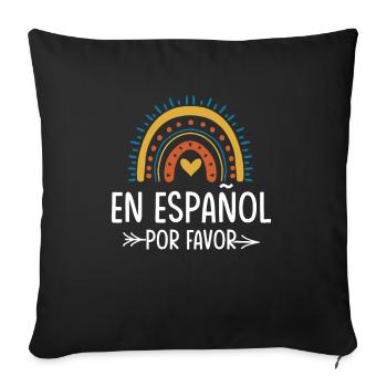 Spanish Teacher Maestra Bilingual Teacher - Sofa pillowcase 17,3'' x 17,3'' (45 x 45 cm) - black - Front