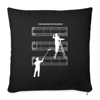 Sound Of Silence sheet music without sheet music with painters - Sofa pillowcase 17,3'' x 17,3'' (45 x 45 cm) - black - Front