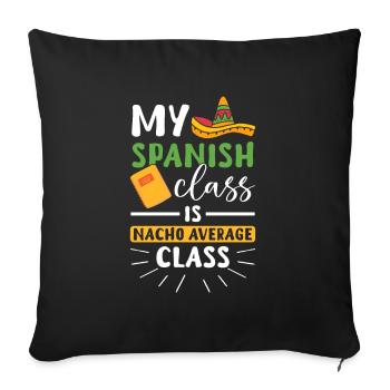 Spanish Teacher Maestra Bilingual Teacher - Sofa pillowcase 17,3'' x 17,3'' (45 x 45 cm) - black - Front