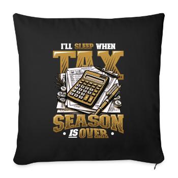 États financiers Audit fiscal Drôle Comptable - Housse de coussin décorative 45 x 45 cm - noir - Devant