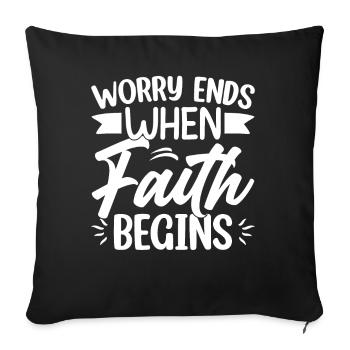 Citations et blagues drôles Dictons hilarants et humour - Housse de coussin décorative 45 x 45 cm - noir - Devant