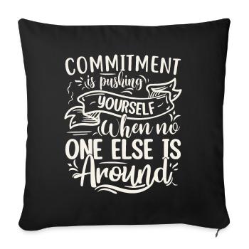 Citations et blagues drôles Dictons hilarants et humour - Housse de coussin décorative 45 x 45 cm - noir - Devant