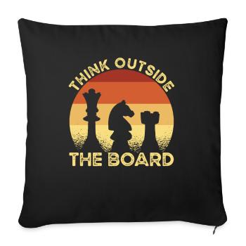 Schach Think Outside - Sofakissenbezug 45 x 45 cm - Schwarz - Vorne
