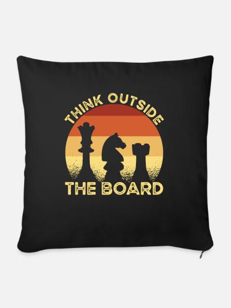 Schach Think Outside - Sofakissenbezug 45 x 45 cm - Schwarz