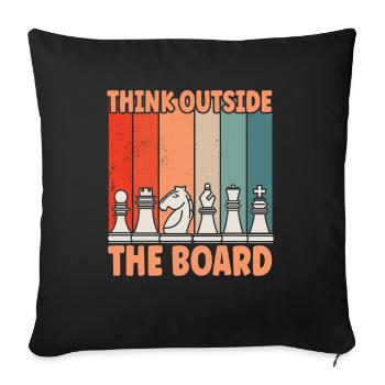 Schach Think Outside - Sofakissenbezug 45 x 45 cm - Schwarz - Vorne