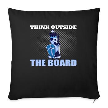 Schach Think Outside - Sofakissenbezug 45 x 45 cm - Schwarz - Vorne