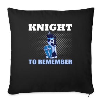 Schach Knight - Sofakissenbezug 45 x 45 cm - Schwarz - Vorne