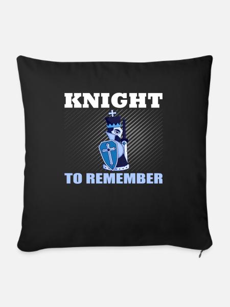 Schach Knight - Sofakissenbezug 45 x 45 cm - Schwarz