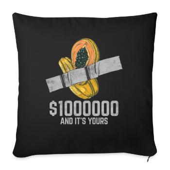 Duct Tape Papaya Fruit Lover Funny Quote - Sofa pillowcase 17,3'' x 17,3'' (45 x 45 cm) - black - Front