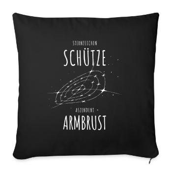 Sternzeichen Schütze Aszendent Armbrust - Sport - Sofakissenbezug 45 x 45 cm - Schwarz - Vorne